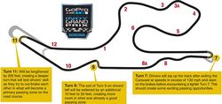 A layout of the new Indy configuration for the Grand Prix of Sonoma