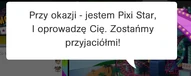 Wiadomość dla nowych graczy od Pixi