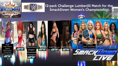 WM 33 smackdown womens title 12-pack Lumberjill challenge match