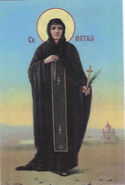 Orthodox icon depicting Saint Petka