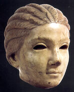 Stone portrait of a girl from Roman city of Salona, 3th century AD