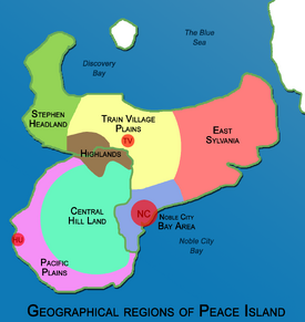 Geographical regions of Peace Island