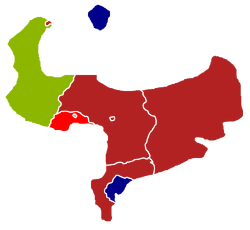 Districts by winning party