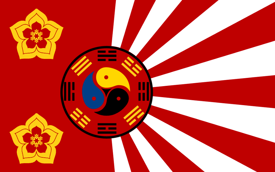 Идея великой азии ссср. Флаг японской сферы сопроцветания. Великая Восточноазиатская сфера сопроцветания Японии. Восточно азиатская сфера сопроцветания флаг. Флаг Великой японской империи.