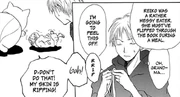 Natsume trying to peel off the pages.