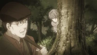 Riou spying on the human