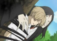 Binding Natsume with her hair