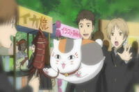 Natsume imagine of Nyanko activeness after he recovered from the wound Episode 35