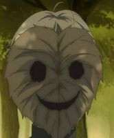 Natsume pretending as youkai with leaves-made mask Episode 38