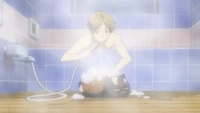 Taking a bath