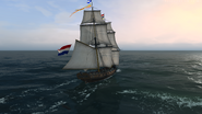 Brig Sailing Rear