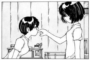 This is my favorite panel of Mysterious Girlfriend X, just something about  it seems so romantic on how their relationship, their bond, grows in a way  not even I can describe (btw