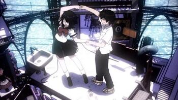 Mysterious Girlfriend X Nazo no Kanojo X Mikoto Urabe Akira Tsubaki Room  Leaning Eye Revealed From Hair Smile – Vintagecoats