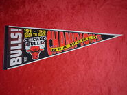 1991-92 Chicago Bulls Back To Back Champs Pennant 2