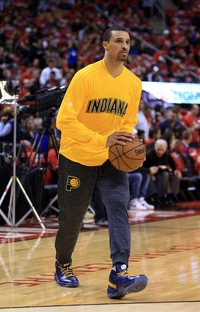 Hill with the Pacers during pregame warm-up in May 2016.
