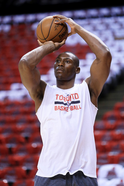 Bismack Biyombo is big on blocking basketballs.