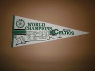 1985-86 Boston Celtics World Champions Pennant