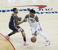 Covington drives against  in 2018.
