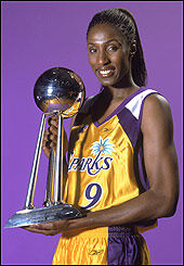 Vintage Champion Los Angeles Sparks Lisa Leslie Jersey WNBA Size M