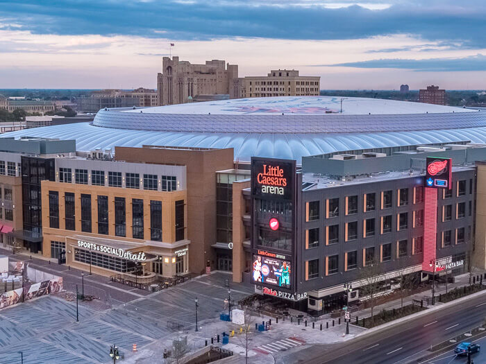 Little Caesars Arena has its own little underground world