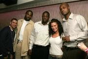 Wade at a party with teammate  and former teammate  and others.