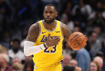 lebron james holding basketball