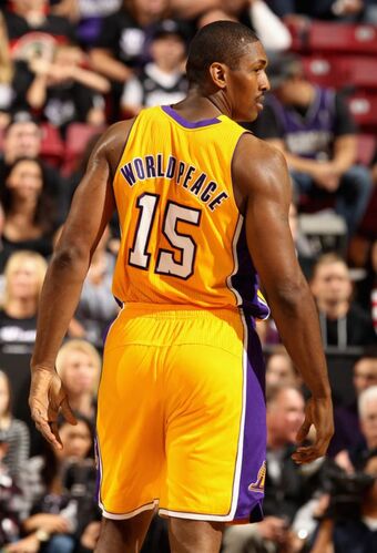 metta world peace jersey lakers