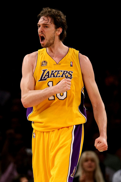 Official Pau Gasol Los Angeles Lakers Mitchell & Ness Crowned T