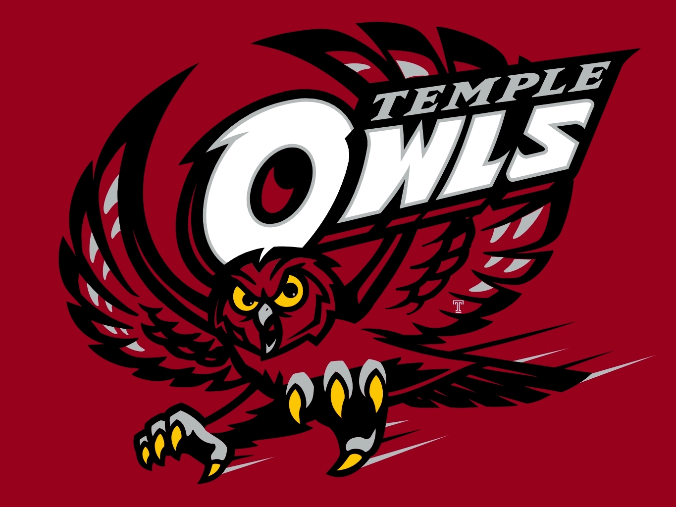 Logo Temple Owls NCAA Journey Backsack Cardinal, 