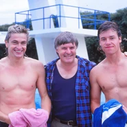 Tom with Shane Ramsay and Mike Young in 1986.