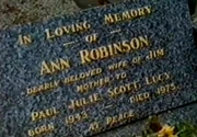 Anne Robinson's grave.