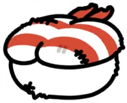 Fixed Sushi Cushion (shrimp)