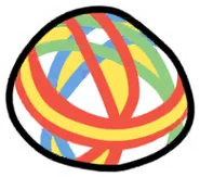 Broken Blue Temari Ball