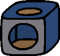 Navy-blue Cube