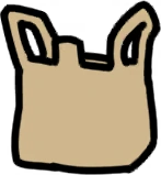 Fixed Brown Plastic Bag