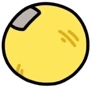 Fixed Rubber Ball (Yellow)