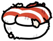 Broken Sushi Cushion (shrimp)