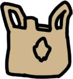 Broken Brown Plastic Bag