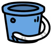 Broken Bucket (Blue)