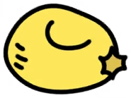 Broken Rubber Ball (Yellow)