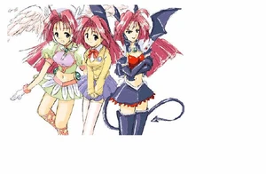 Haruna in her three suits: Corrector (first), School (second) and Corruptor (third)