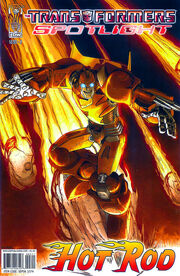 Transformers Spotlight: Hot Rod. Art by Nick Roche and Rob Ruffolo.