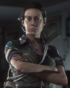 Screenshot of Amanda Ripley wearing a headset