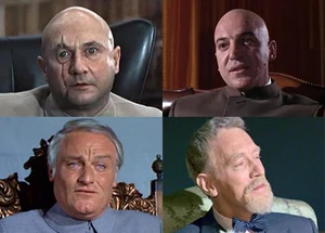 Blofeld in You Only Live Twice (Donald Pleasence), On Her Majesty’s Secret Service (Telly Savalas), Diamonds are Forever (Charles Gray) and Never Say Never Again (Max Von Sydow).