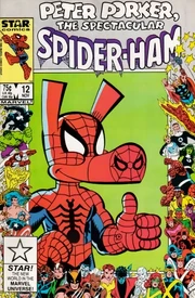 Cover to Peter Porker, The Spectacular Spider-Ham #12, by Joe Albelo.