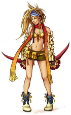 This design has several similarities to the above design, though her clothing is more revealing and her hair is significantly longer