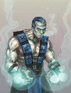 A concept art of the unmasked second Sub-Zero in 