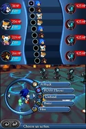 A battle scenario in Sonic Chronicles.