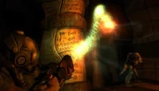 The Doom 3 grabber enables the player to return enemy projectiles to their origin