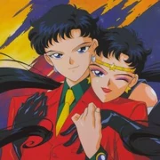 An impossible image of Seiya and Sailor Star Fighter. Seiya is often shown as flirty, cocky, but nonetheless quite charming, and Sailor Star Fighter is also adventurous, but serious with her duty.